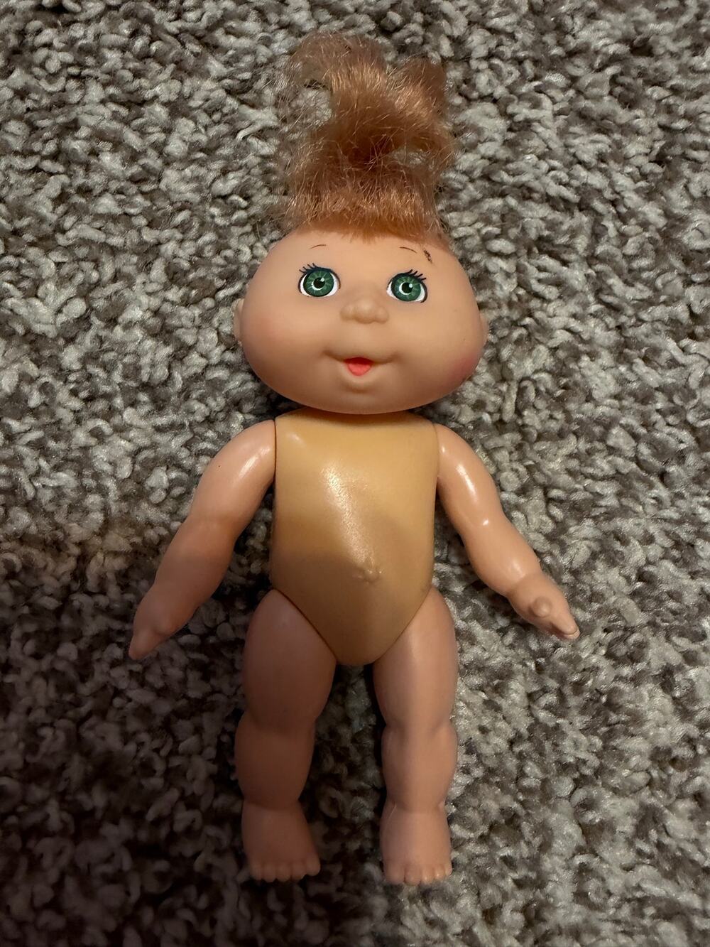 Vintage Cabbage Patch Kids Mini All Plastic Vinyl Doll Blonde Topknot